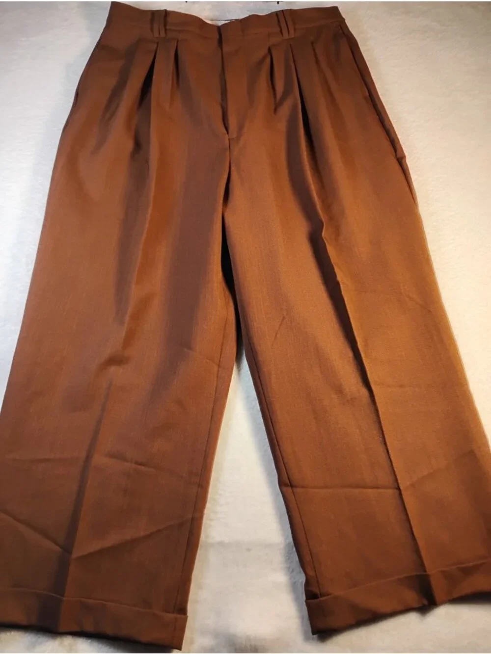 Vintage Smokey Joes Zoot Suit Pants Pleated Wide Leg Cuffed 40s Dance Size 36 L